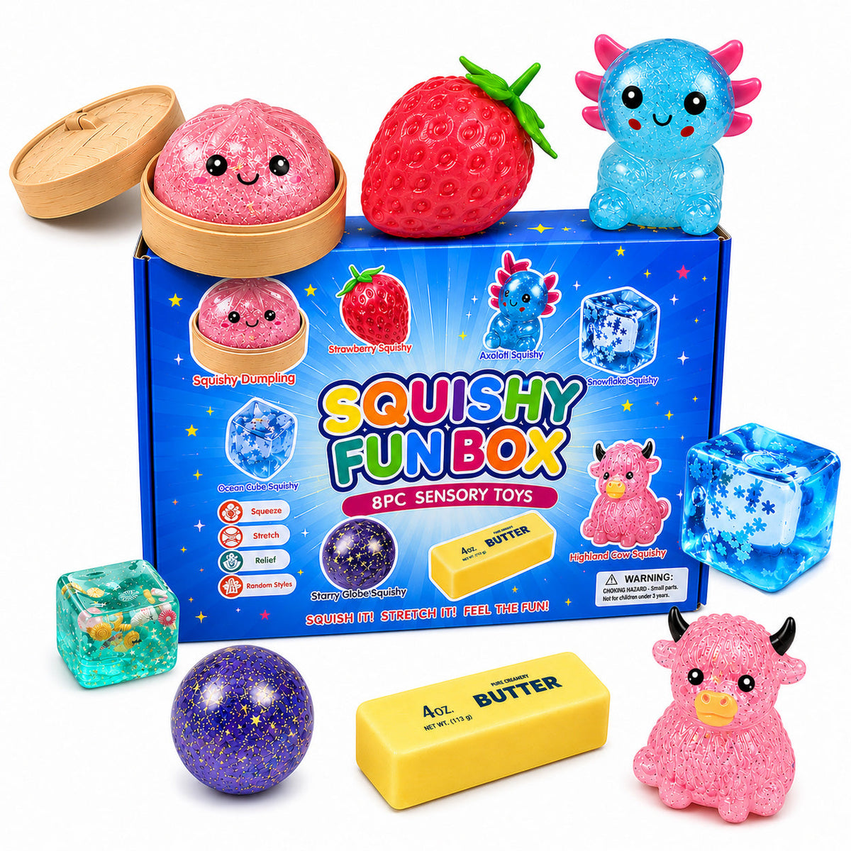Squish Fun Box zestaw 8 gniotków