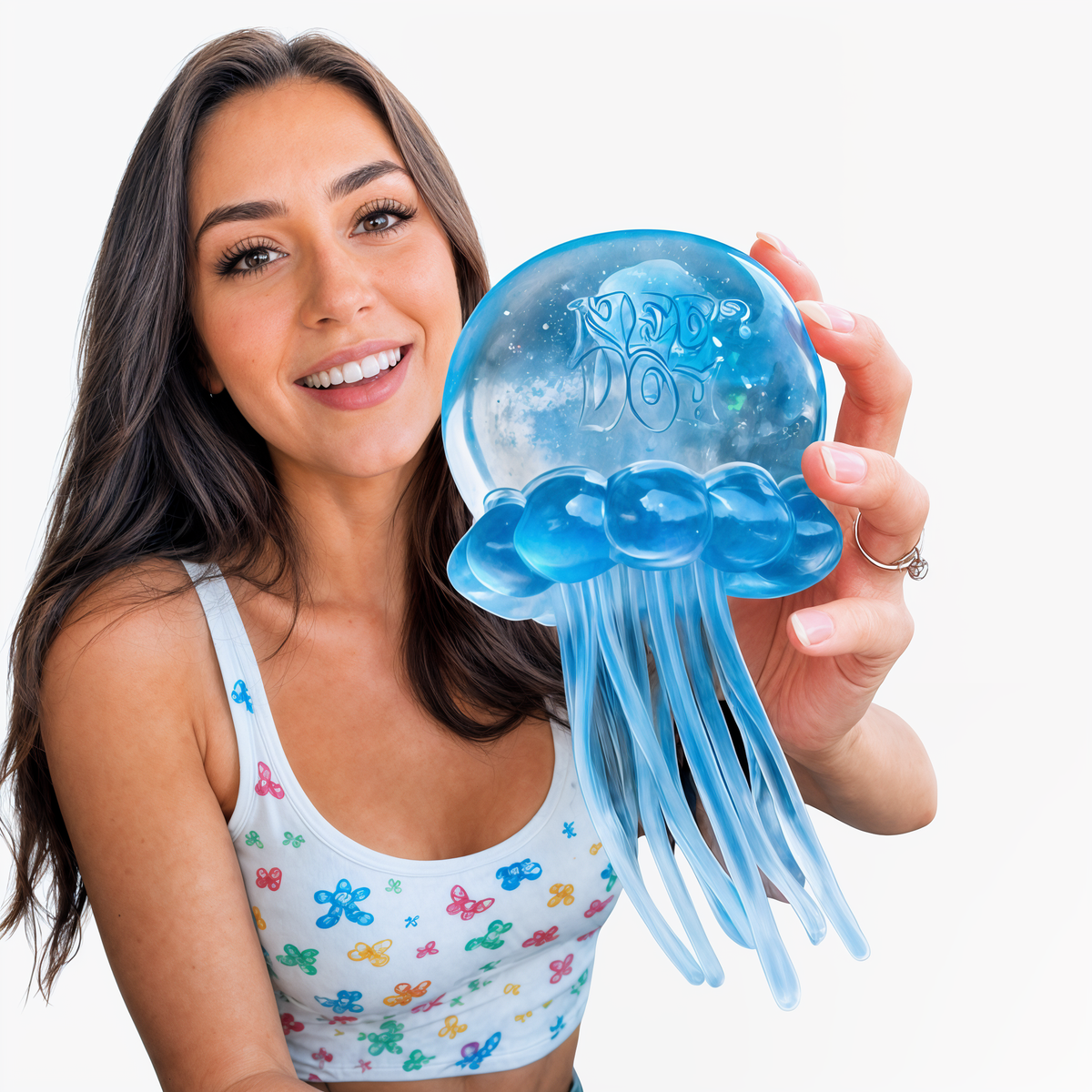 NeeDoh Jellyfish - gniotek meduza – Fioletowy XXL