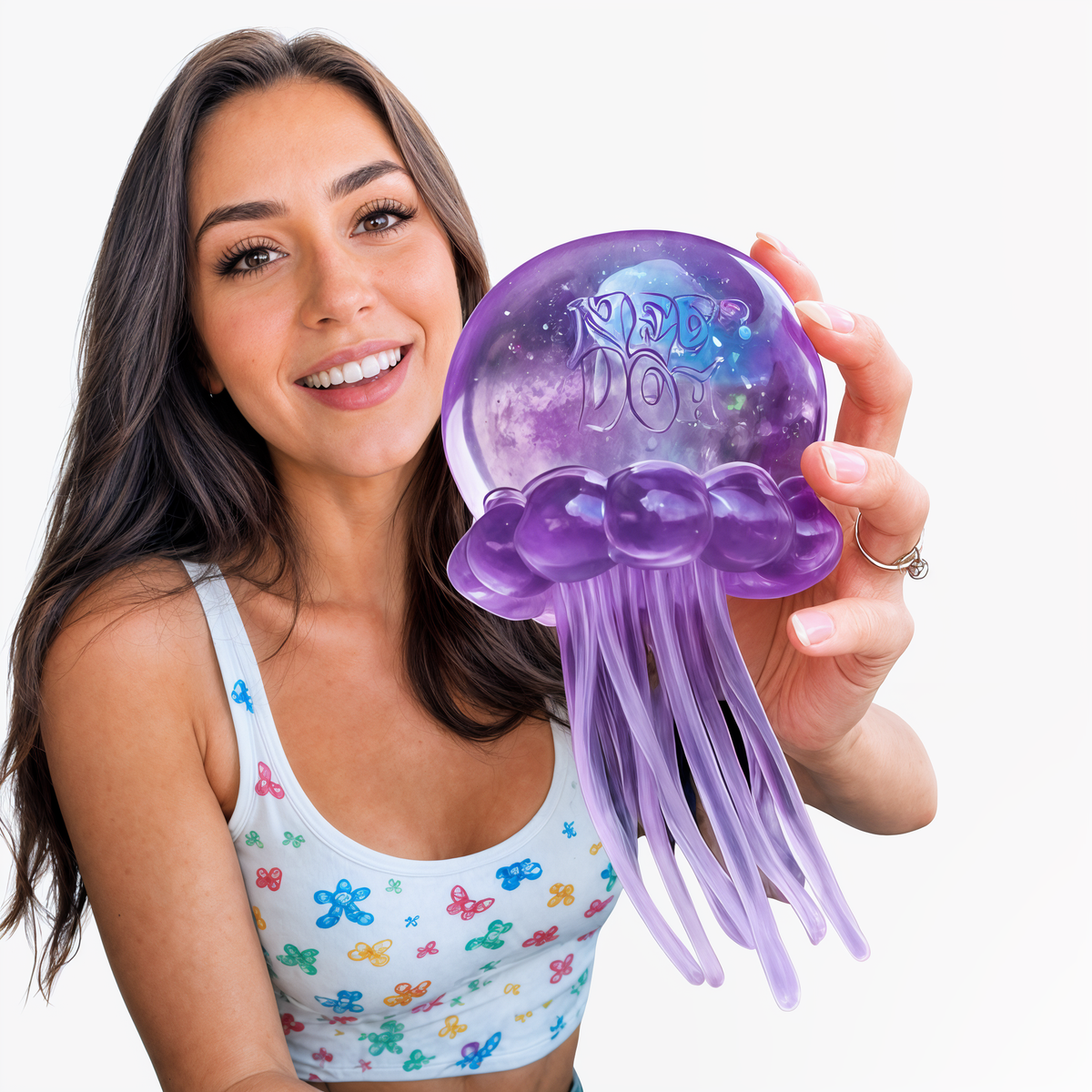 NeeDoh Jellyfish - gniotek meduza – Różowy XXL