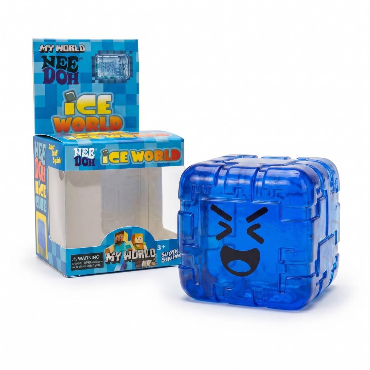 NeeDoh x MINECRAFT Ice World - Kostka antystresowa – Niebieski